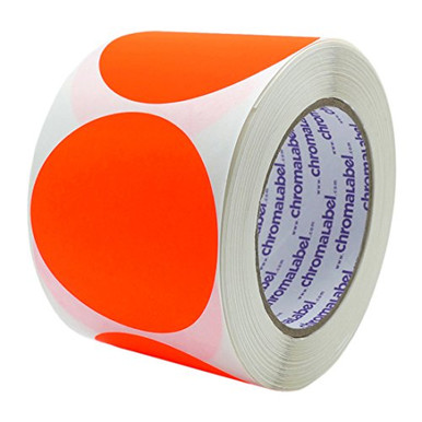 ChromaLabel 3 Inch Round Permanent Color-Code Dot Stickers 500 per Roll ...