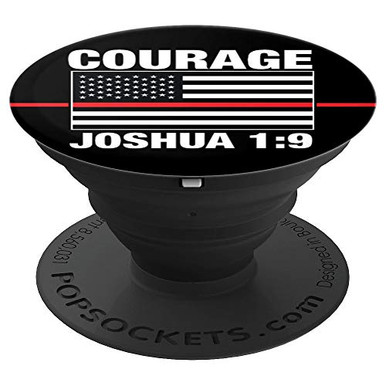 Thin Red Line Firefighter Support US Flag Bible Verse - Warehousesoverstock