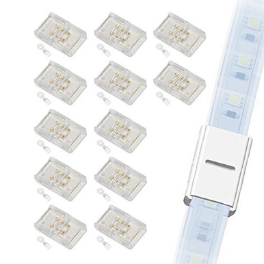 GOOCHAN 2-Pin LED Connector for 10MM Wide IP68 Single Color LED Strip ...