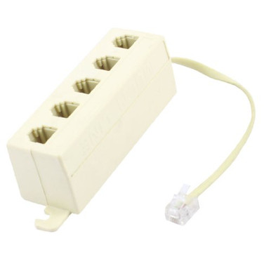 Uxcell Plastic RJ45 6 Pins 5 Ports Telephone Connectors for Landline ...