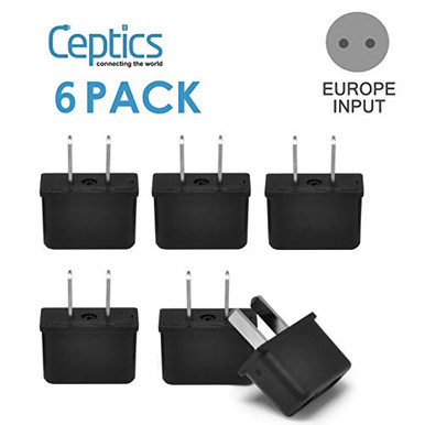 USA American Plug Adapter by Ceptics Europe Asia China to US 2 Pin ...