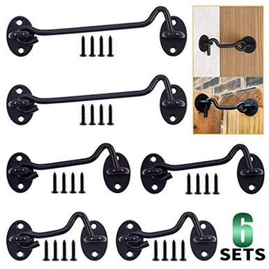 Rustic Latch Lock Keadic 6 Pack Rustic Privacy Hook and Eye Latch Easy Lock 3 Inch 4 Inch ...