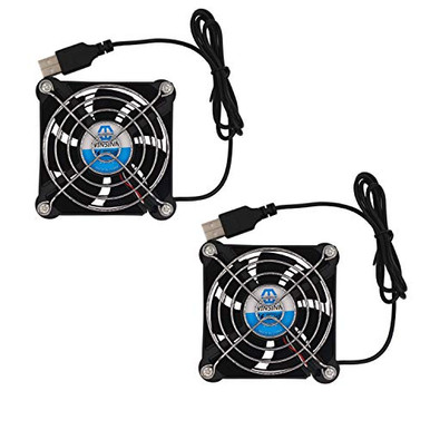 AITRIP 2PCS 80mm USB Fan 5V Brushless 8025 80x25mm New...