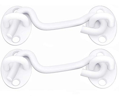 Hook and Eye Gate Latch 2 Pack Heavy Duty Stainless Steel Barn Door Latch Hook with Mounting Screws, Rustproof Privacy Lock for Windows, Cabinets, Sliding Doors, Pet Gates, Outdoor or Indoor Use Hook and Eye Gate Latch 2 Pack Heavy Duty Stainless Steel Barn Door Latch Hook with Mounting Screws, Rustproof Privacy Lock for Windows, Cabinets, Sliding Doors, Pet Gates, Outdoor or Indoor Use