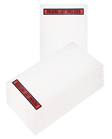 1000 5.5" X 10" Clear Adhesive Packing List Shipping Label