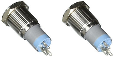 Uxcell 12V LED Lighted On/Off Metal Car Push Button Switch, 16mm ...