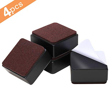 Ezprotekt 12 Inch Bed Risers Solid Steel Bed or Furniture Post Creates ...