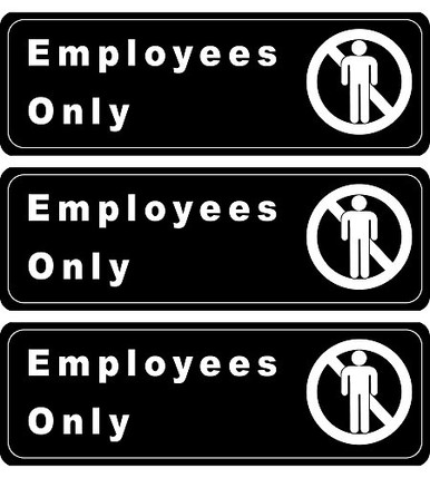 Employees Only Sign Information Door Sign Plate for Business Office