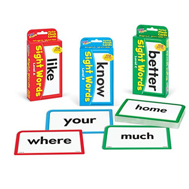 TREND enterprises Inc Sight Words Bundle Pocket Flash Cards Set for ...