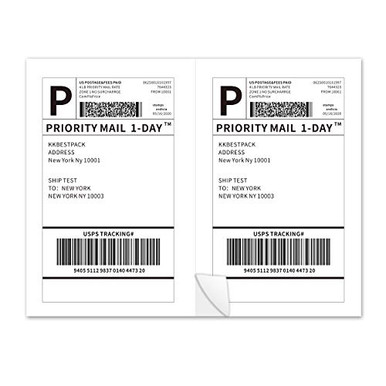 KKBESTPACK Half Sheet Shipping Labels for Laser and Inkjet Printers 2 ...