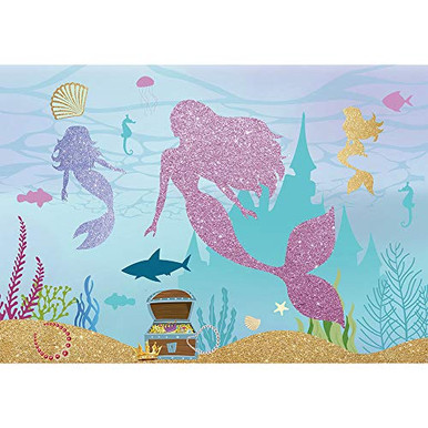 Allenjoy 7x5ft Under The Sea Little Mermaid Backdrop Curtain for Party ...