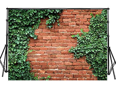 Sensfun 7x5ft Vintage Red Brick Wall Photography Backdrops Nature Ivy ...