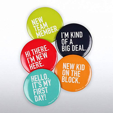 Freshers Button Pack of 20 Onboarding Button Set for New Employees - New Hire First ...