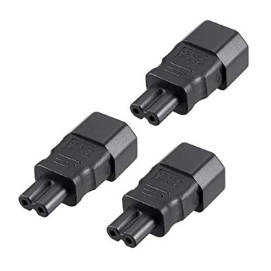 Uxcell 3-Pack AC Power Adapter - IEC320 Male C14 To Female C7 Connector, 125V/250V