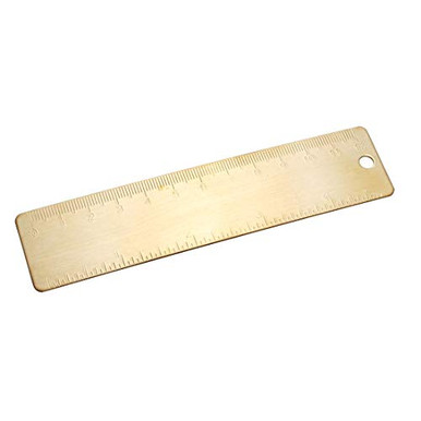 uxcell Straight Ruler 120mm 4 Inches Brass Metric Inch Measurement Tool