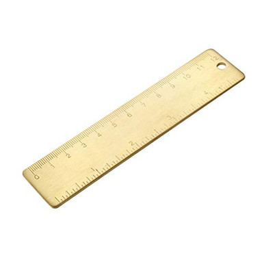 uxcell Straight Ruler 120mm 4 Inch Metric Thicker Brass Rulers ...