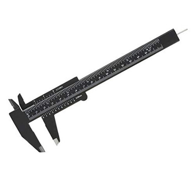 uxcell Vernier Caliper 150mm 6 Inch Metric Double Scale Plastic Ruler ...