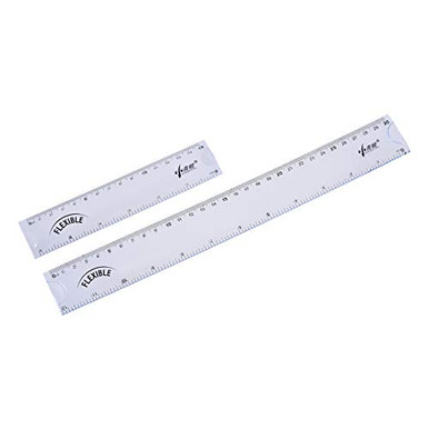 uxcell Flexible Straight Ruler 15cm 6 Inch 30cm 12 Inch Soft Plastic ...