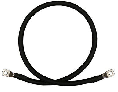 WindyNation 4 AWG Battery Cable – 2 Feet, Pure Copper, With 5/16" Lugs, Solar/Inverter Use