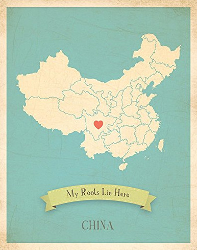 Wall Map My Roots China Personalized Wall Map 05x07 Inch Print Kids ...