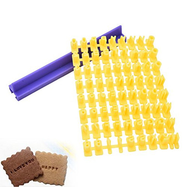 CoscosX Letter Number Cookie Stamp - Alphabet Cutter Embosser DIY Tool ...