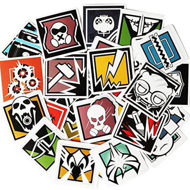 Doc R6 Edit Sticker Mazeshop Set of 40 Rainbow Six Siege R6 Operators Icon Vinyl Stickers ...