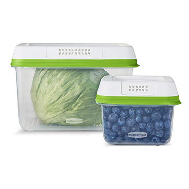 Rubbermaid FreshWorks Saver Medium and Large Produce Storage Containers ...