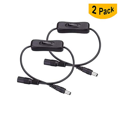 Inline Switch DC Power Connector Toggle Rocker On Off Switch with 55 x ...