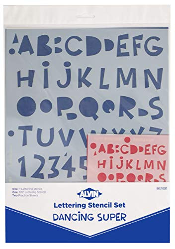 Alvin, 2-Piece Lettering Stencil Template Set, Drawing and Tracing ...