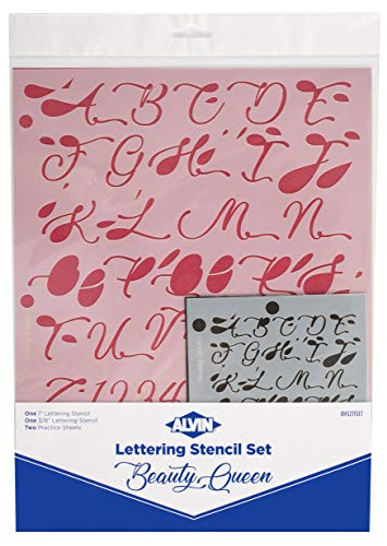 Alvin, 2-Piece Lettering Stencil Template Set, Drawing and Tracing ...