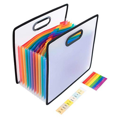 Portable Paperwork Storage Expanding File Folder Organiser 12 Pockets A4 Portable Expandable ...
