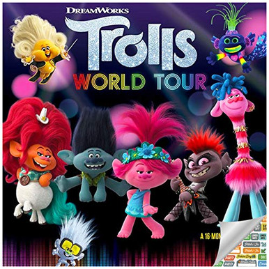 Trolls Calendar 2021 Set Deluxe 2021 Trolls World Tour Wall Calendar ...