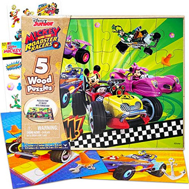 Mickey Mouse Roadster Puzzle Bundle Set for Kids Mickey Mouse and The ...