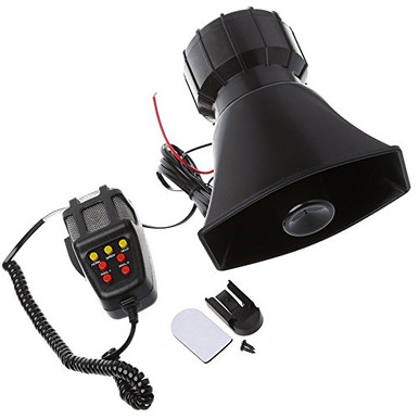 GTP 100W 7 Tone Car Truck Siren Emergency Sounds Electric Horn with Mic ...