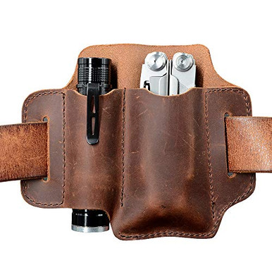 XXL EDC Leather Sheath for Leatherman Multitools Sheath, EDC Belt ...
