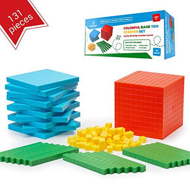 Simply Magic 131 PCS Base Ten Blocks for Math - Place Value Blocks ...
