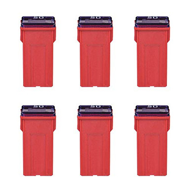 6 Pieces Tall Standard Fuses 50 amp JCase Box Shaped Fuse for Ford
