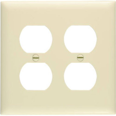 PASS & SEYMOUR TP82LACC30 2-Gang Wall Plate - Almond Nylon, For 2 Duplex Outlets, Standard Size - View #10