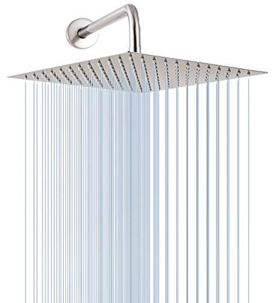 Rain Shower Head GGStudy 12 Inch Square Stainless Steel Oil Rubbed ...