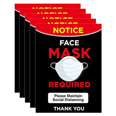 Face Mask Required Sign Social Distancing Sign 8x10 Maintain Social ...