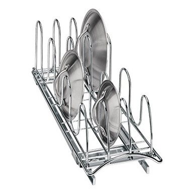 Lynk Professional Slide Out Pan Lid Holder and Pull Out Kitchen Cabinet ...