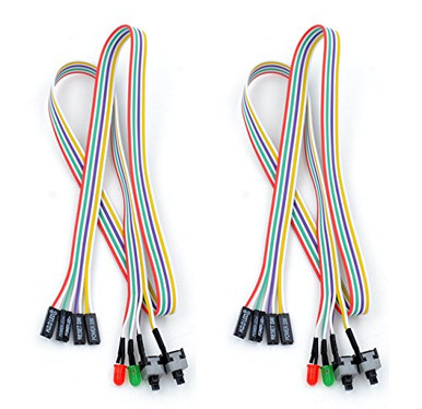 Ebanku PC Desktop Case ATX Reset Off/On Switch Cable, Computer Case LED ...