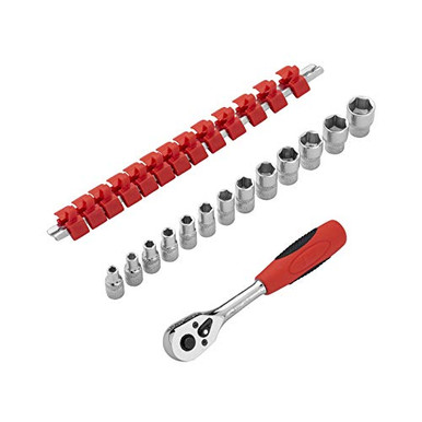 Jetech 14Piece 14 Drive Metric Ratchet Socket Wrench Set Reversible ...