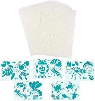 LOKIPA 8 Pieces Painting Stencil Plastic Animal Drawing Templates ...