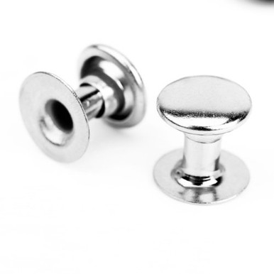 Double Cap Rivets for Leather Crafting 14 Inches 6mm 100pcs Silver ...
