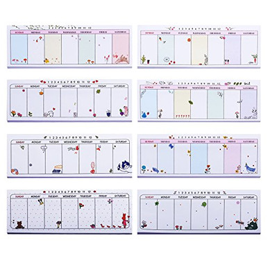 Sticky Notes To Do list Notepads Self Stick Tabs Weekly Sticky Planner ...