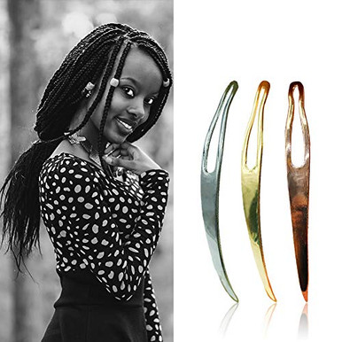 3 Stück Dreadlock Häkelnadeln Roségold – Sisterlock Werkzeug, Für Haarstraffung & Styling