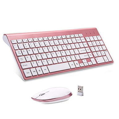 Wireless Keyboard Mouse Sanhoton 2 4G Ultra Thin Portable Wireless ...