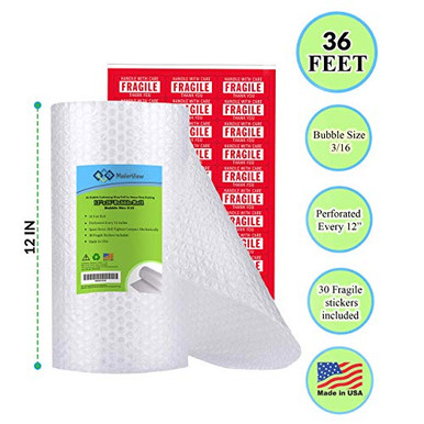 Bubble Wrap Roll Aviditi Heavy-Duty Bubble Cushioning Wrap Rolls, 48 Bubble Wrap For Packing