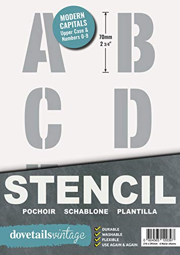 Letter Stencils Alphabet Numbers 2 75 inch 7cm Tall Large Modern ...